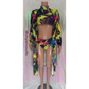 Two-Piece Swimsuit with Cover Up